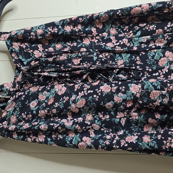 Women's Floral A Line Smocked Waist Tiered Ruffled Chiffon Mini Dress Allegra K - Picture 6 of 11